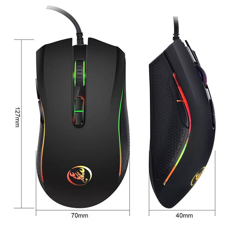 New Wired Gaming Mouse Gamer 7 Button 3200DPI LED Optical USB Computer Mouse Game Mice Mouse Mause for PC Computer Gamer