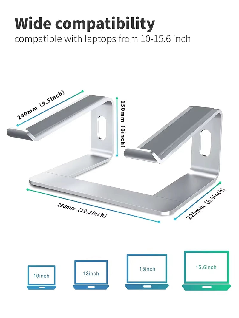 Laptop Stand Ergonomic Laptops Elevator Desk Luminum Computer Riser Metal Holder for Macbook Dell Lenovo Soporte Notebook