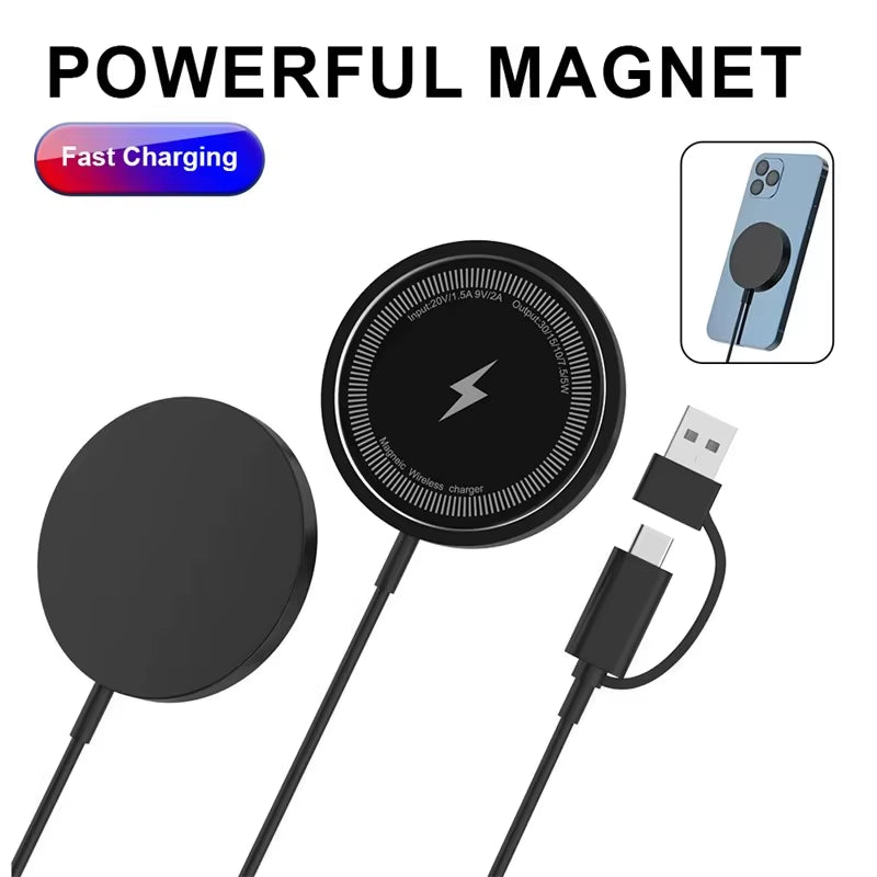 30W Magnetic Chargers Type C Fast Wireless Charger Pad Stand for Iphone 16 15 14 13 12 Pro Max PD Macsafe Phone Charging Dock