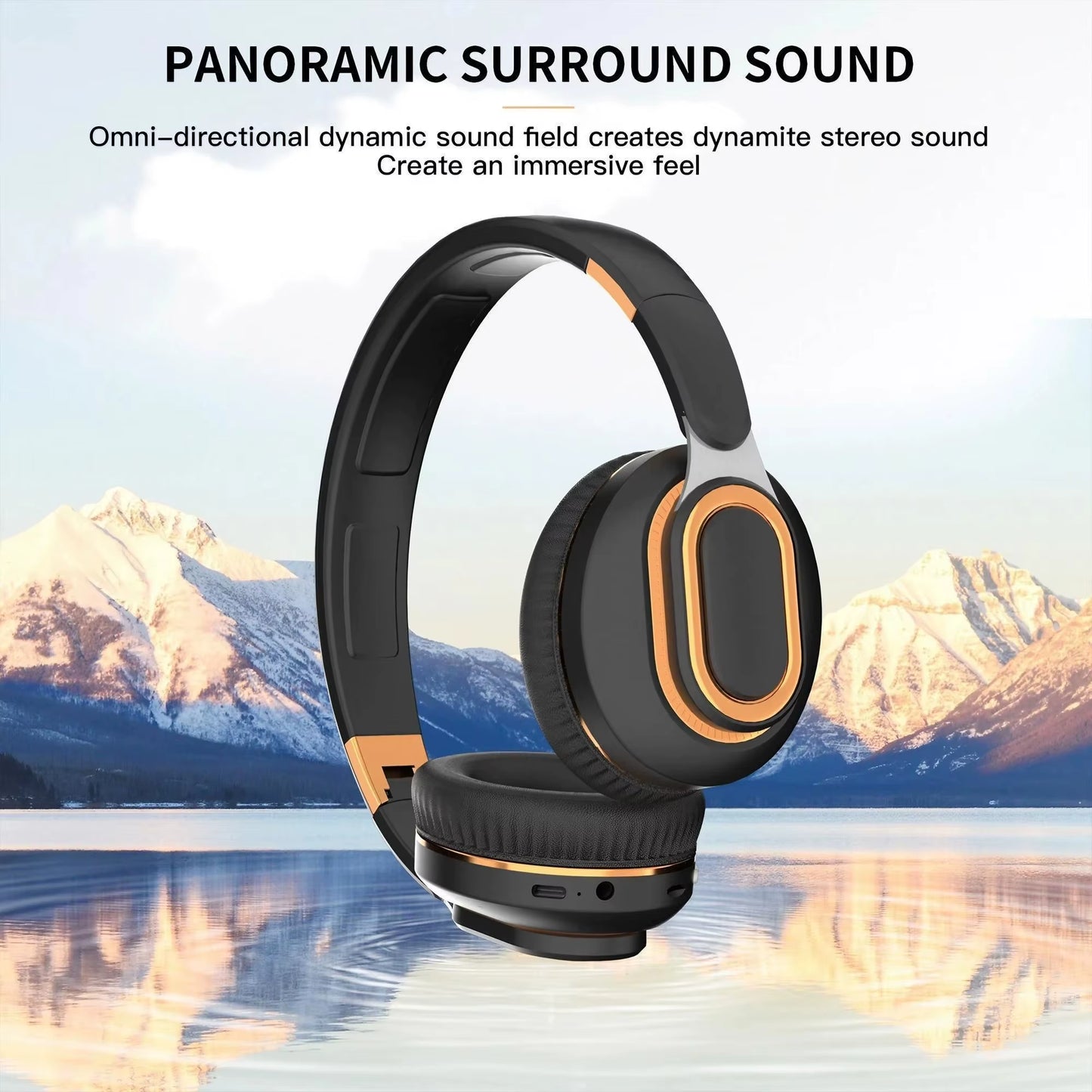 Wireless Headphones, Hifi Sound with Microphone, Gaming Headset for PC, Enjoy Music, Portable Wireless Audio