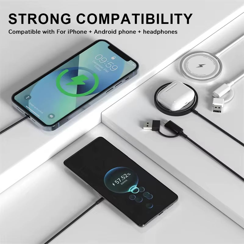 30W Magnetic Chargers Type C Fast Wireless Charger Pad Stand for Iphone 16 15 14 13 12 Pro Max PD Macsafe Phone Charging Dock