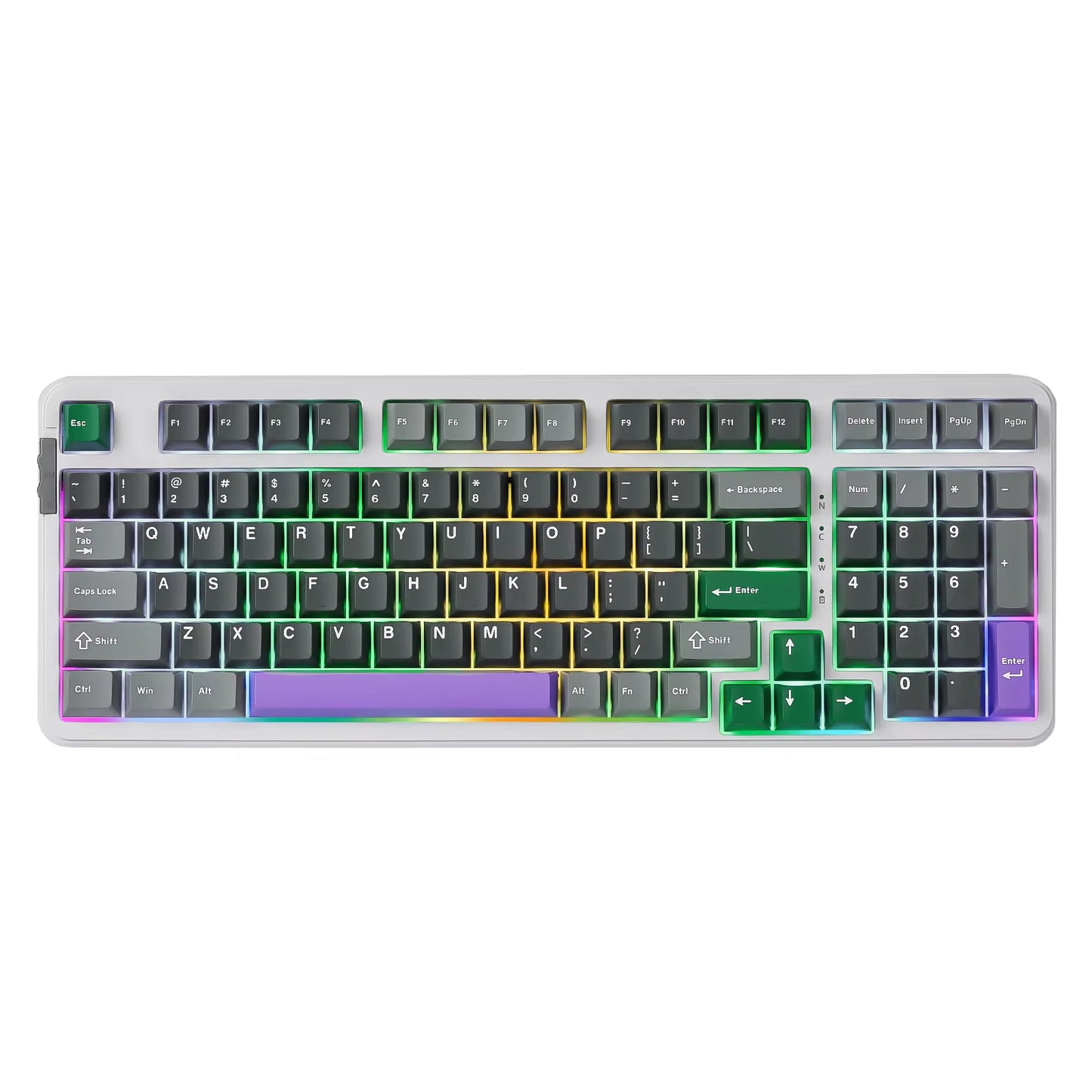 B98 Wireless Bluetooth Mechanical Gaming Keyboard with Numpad, Hot Swappable Gasket RGB Backlight Custom Keyboard