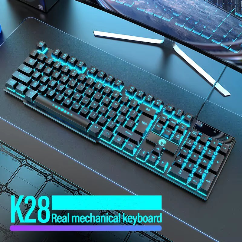 Computer Keyboard Waterproof Portable Gaming Keyboard Backlit Ergonomics Colorful Keyboard Computer Accessories 104 Keys Usb